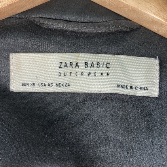 Zara Suede jacket with belt - Grey Size XS - Picture 4 of 5